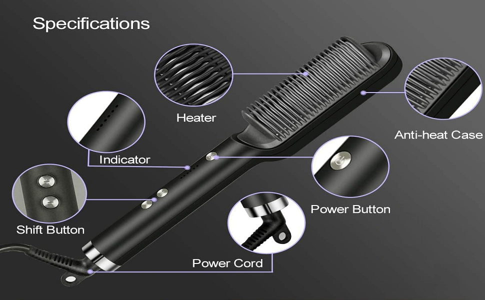 Professional Electric Hair Straightener Comb Brush