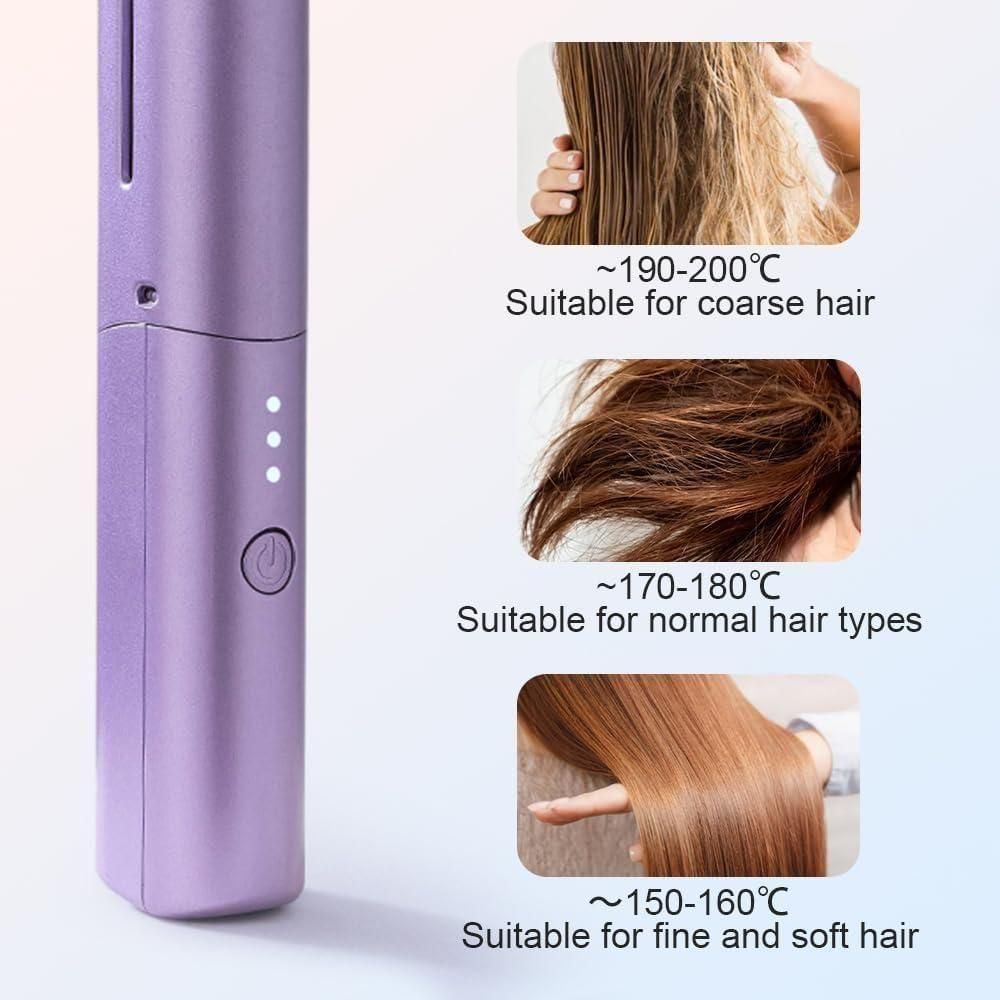 Meneflix Portable Mini Hair Straightener | Cordless Rechargeable |