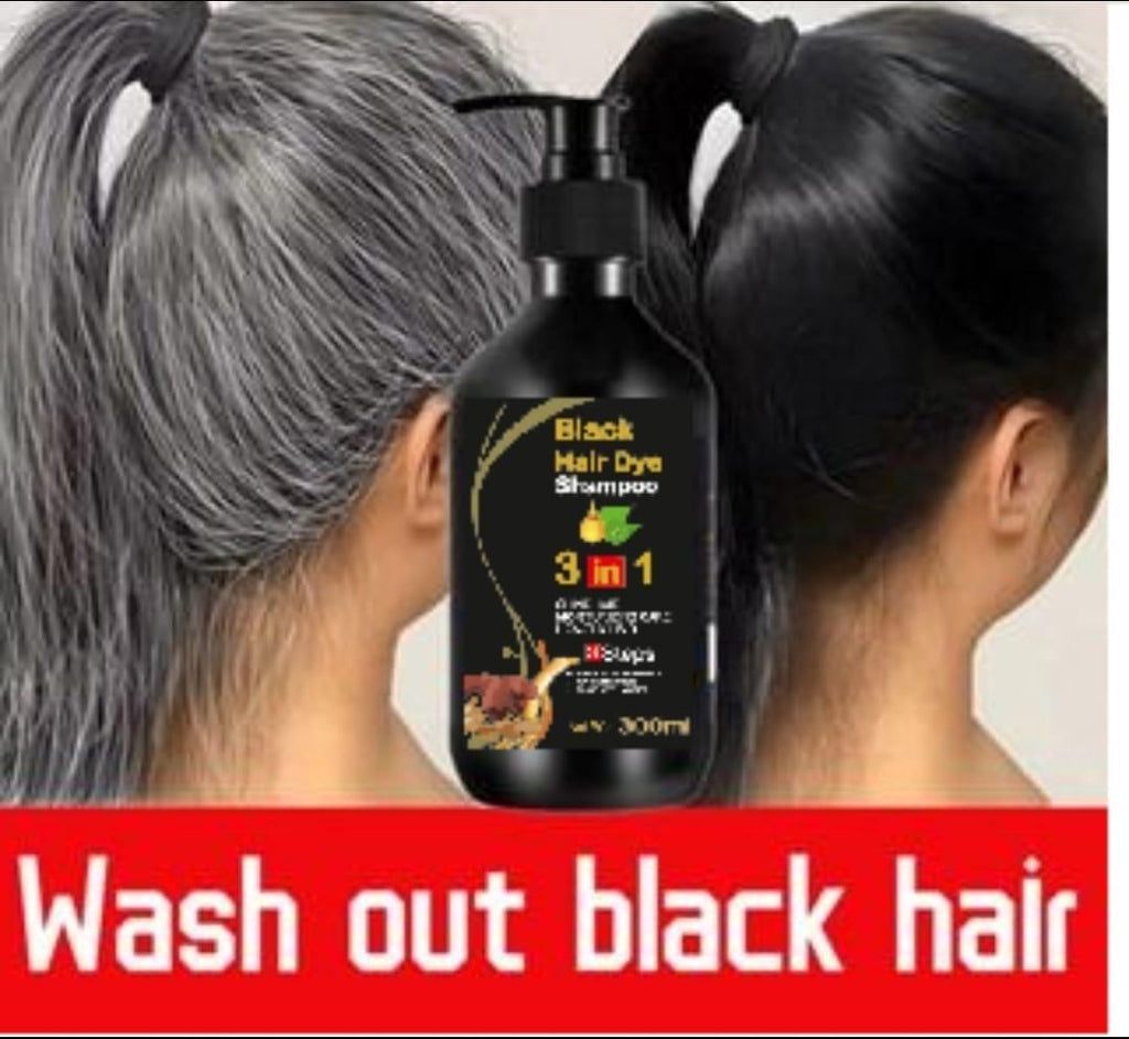 BLOSDREAM Black Hair Shampoo 3‑in‑1 – Cleanse, Nourish & Color Shampoo