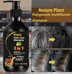BLOSDREAM Black Hair Shampoo 3‑in‑1 – Cleanse, Nourish & Color Shampoo