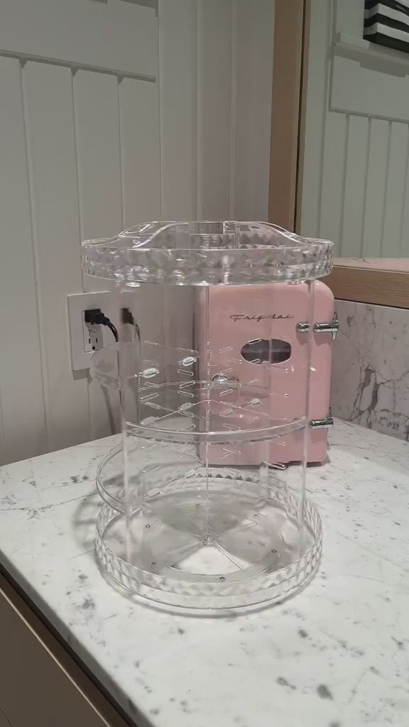 Makeup Organizer Adjustable 360 Rotation Box Case